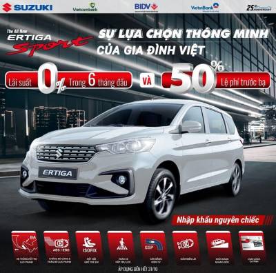 Suzuki ertiga 2020 số sàn hổ trợ góp bank 100% giá trị xe chỉ cần trả chi phí đăng kí xe 0909260991