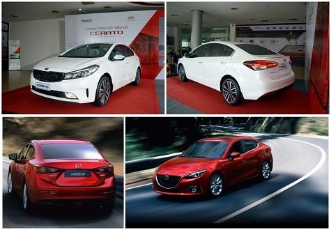 So sánh Kia Cerato và Mazda3 sedan: 