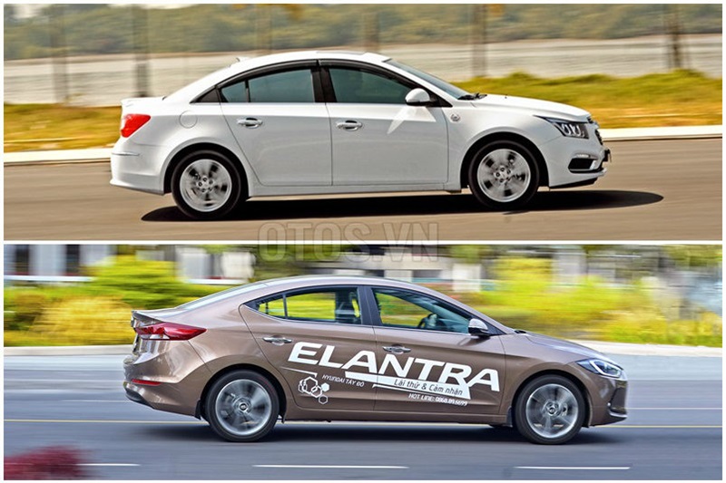So sánh Chevrolet Cruze và Hyundai Elantra