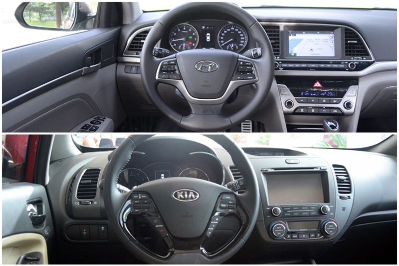 So sánh Kia Cerato 2016 và Hyundai Elantra 2016