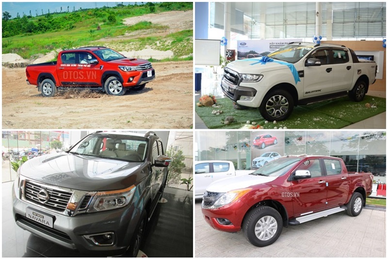 So sánh 4 mẫu xe bán tải nổi bật tại thị trường Việt