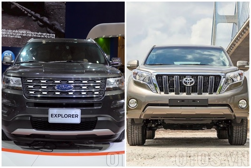 So sánh Toyota Land Cruiser Prado và Ford Explorer vừa ra mắt tại Việt Nam