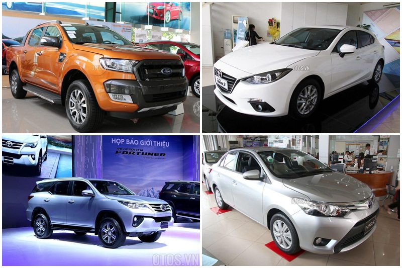 10 mẫu xe bán chạy nhất thị trường Việt tháng 1/2017
