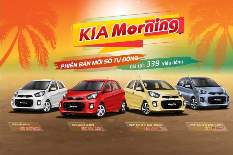 bốn phiên bản Kia Morning 2019