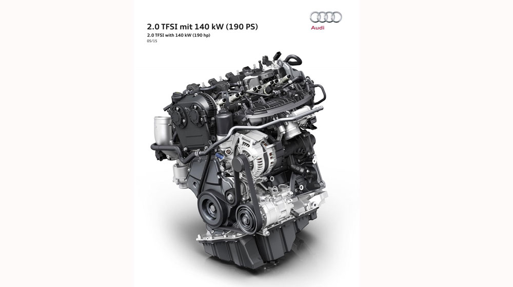 Audi A4 2016 sẽ trang bị động cơ 2.0L TFSI mới