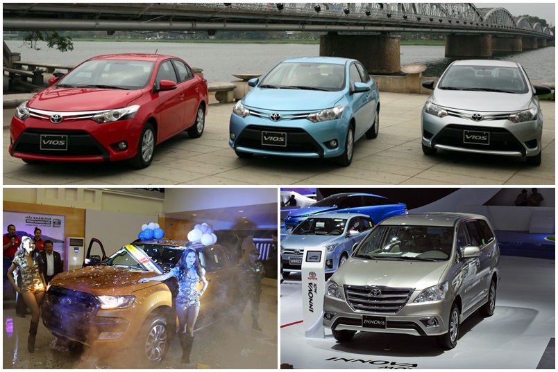 Top 10 xe bán chạy nhất thị trường Việt tháng 3/2016: Toyota Vios trở lại ngôi vương