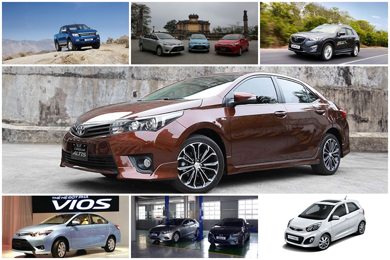10 mẫu xe ô tô bán chạy nhất thị trường Việt tháng 4/2015