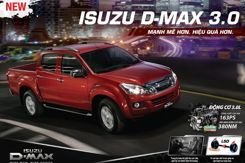 Isuzu D-Max 3.0 mới ra mắt thị trường Việt với giá 744 triệu đồng 