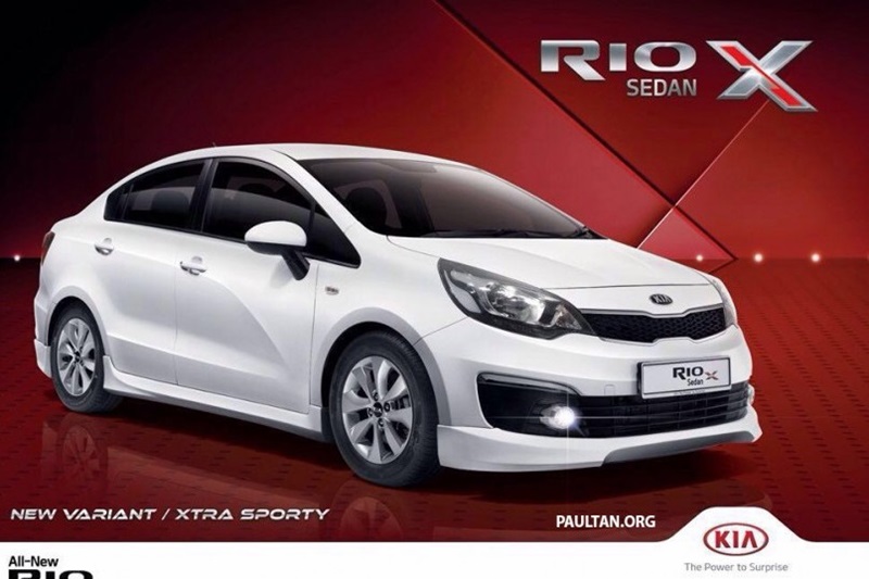 Kia Rio ra mắt phiên bản Sedan X tại Malaysia, giá khoảng 428 triệu đồng