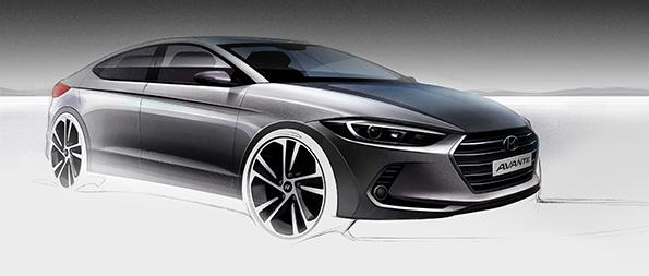 Hyundai tiết lộ hình ảnh phát thảo của Elantra thế hệ mới