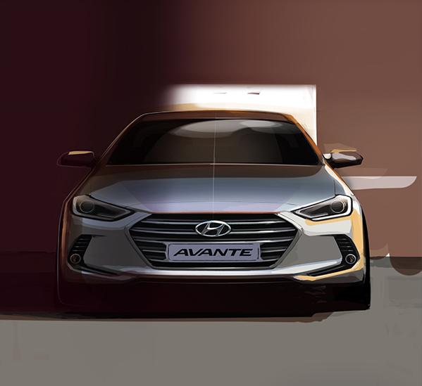 Hyundai tiết lộ hình ảnh phát thảo của Elantra thế hệ mới
