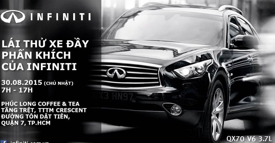 Infiniti tổ chức lái thử xe dành cho khách hàng Tp.Hồ Chí Minh