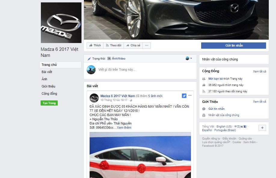 Trò lừa tặng Mazda6, hàng ngàn người mắc bẫy vì cả tin