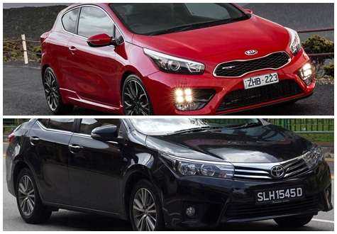 So sánh ngoại thất Kia Cerato và Toyota Corolla Altis