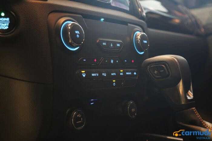 Hệ thống điều hòa của xe Ford Ranger 2020 carmudi vietnam