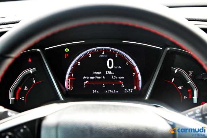 Đồng hồ lái của xe Honda Civic carmudi vietnam
