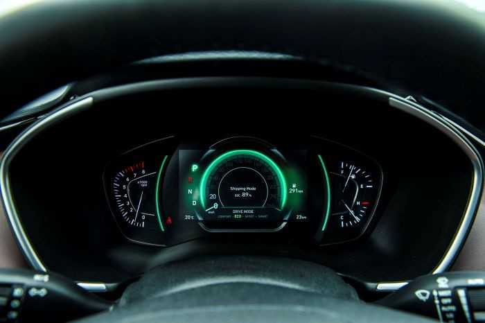 Cụm đồng hồ lái trên xe oto Hyundai Santa Fe 2020