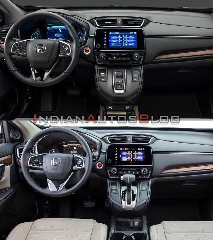 Thiết kế nội thất: Honda CR-V 2020 (trên) - Honda CR-V cũ (dưới)
