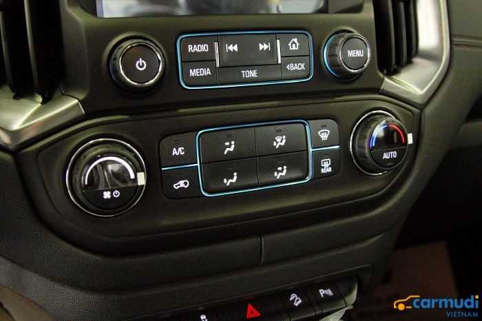 Hệ thống điều hòa của xe Chevrolet Trailblazer carmudi vietnam