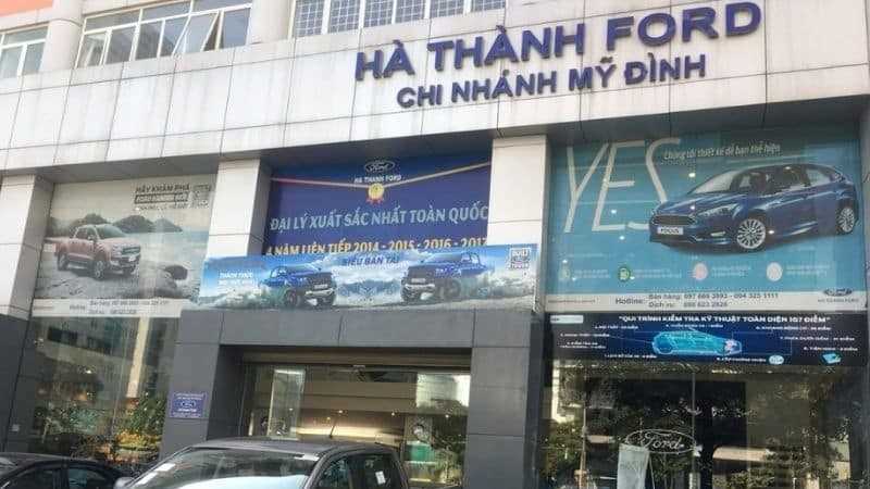 Mặt tiền Ford Hà Thành - Chi nhánh Mỹ Đình