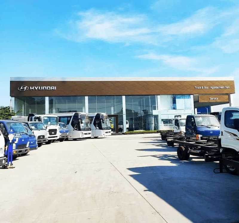 mặt tiền showroom Hyundai Miền Nam