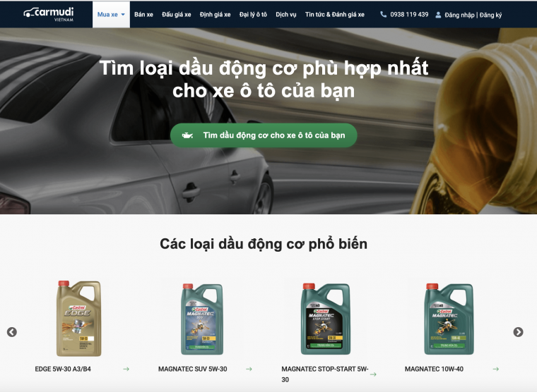 Chọn dầu nhớt dễ hơn bao giờ hết với chuyên gia online Castrol Oil