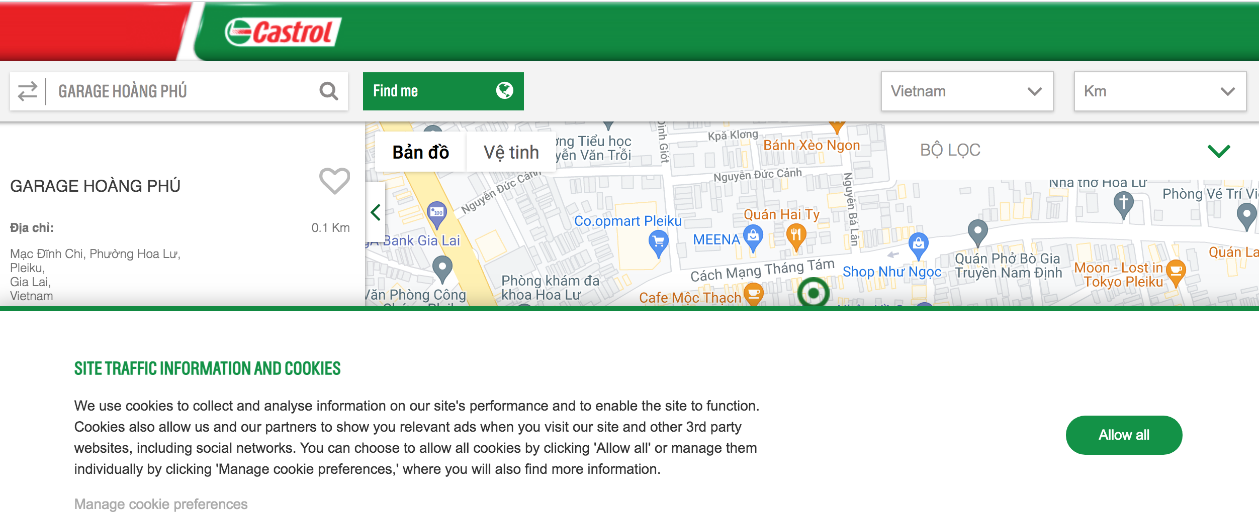 Castrol Map